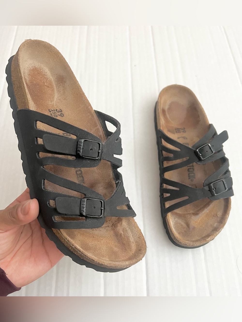 Birkenstock | Granada Birkibuc Strappy Buckle Slide Sandals